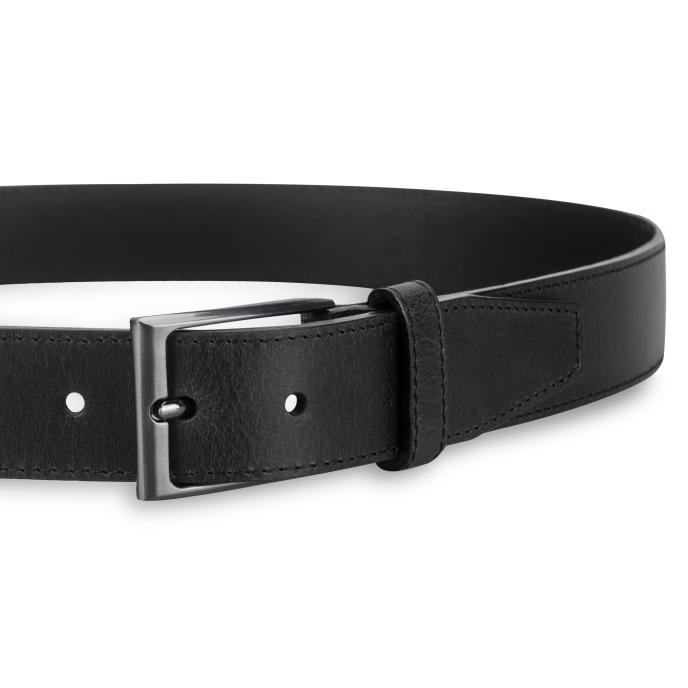 totes® Mens Genuine Leather Belt Black Extra Image 3